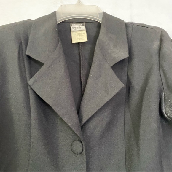 Knapp Studio Black Single Breasted 3-Button Blazer Business Professional Size 7 - Picture 5 of 12